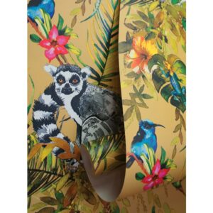 DUTCH WALLCOVERINGS Tapet Lemur ockra - Bild 3