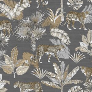 DUTCH WALLCOVERINGS Tapet leopard grå och beige - Bild 2