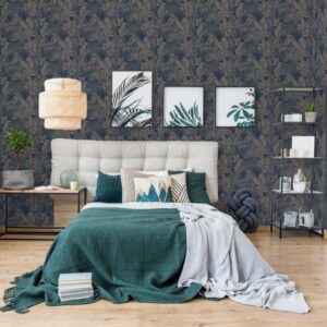 DUTCH WALLCOVERINGS Tapet Joelle silver och blå - Bild 6