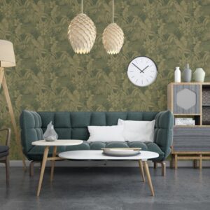 DUTCH WALLCOVERINGS Tapet Joelle grön och guld - Bild 4