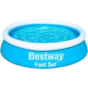 Bestway Uppblåsbar pool Fast Set rund 183x51 cm blå - Bild 2