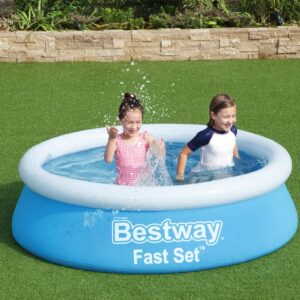 Bestway Uppblåsbar pool Fast Set rund 183x51 cm blå - Bild 3