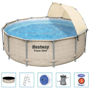 Bestway Poolset Power Steel med tak 396x107 cm - Bild 2