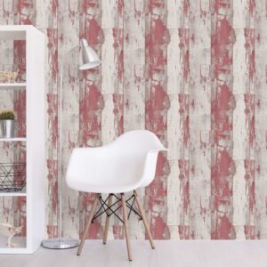 DUTCH WALLCOVERINGS Tapet trä röd och beige - Bild 2