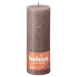 Bolsius Rustika blockljus 4-pack 190x68 mm rustik taupe - Bild 2