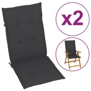 vidaXL Stolsdynor 2 st antracit 120x50x3 cm tyg - Bild 2