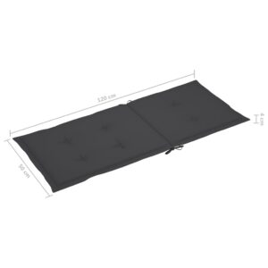 vidaXL Stolsdynor 2 st antracit 120x50x3 cm tyg - Bild 8