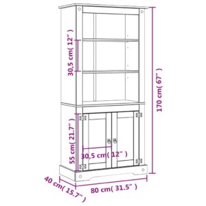 vidaXL Bokhylla i mexikansk Coronastil furu 80x40x170 cm - Bild 9