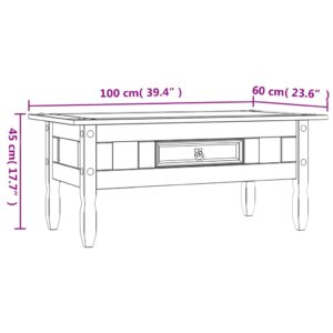 vidaXL Soffbord mexikansk Coronastil furu 100x55x45 cm - Bild 9