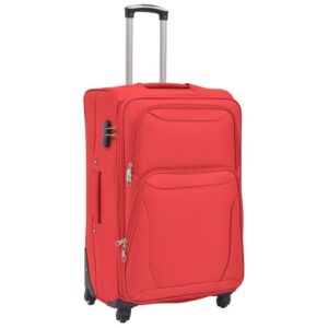 vidaXL Resväskor 3 st röd soft case - Bild 6