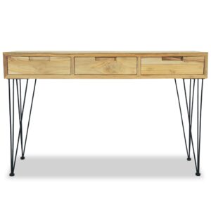 vidaXL Konsolbord 120x35x76 cm massiv teak - Bild 6