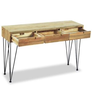 vidaXL Konsolbord 120x35x76 cm massiv teak - Bild 7