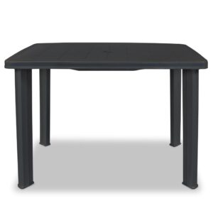 vidaXL Trädgårdsbord antracit 101x68x72 cm plast - Bild 2