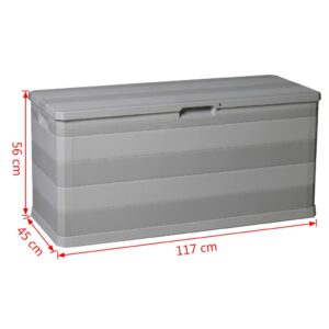 vidaXL Dynbox 117x45x56 cm grå - Bild 8