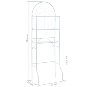 vidaXL Badrumshylla 60x33x174 cm vit - Bild 7