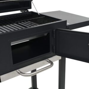 vidaXL Kolgrill med nedre hylla svart - Bild 8