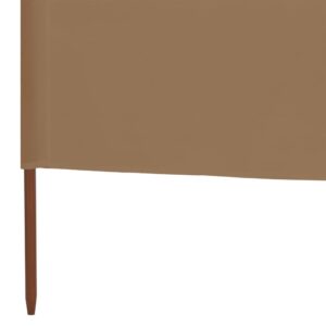 vidaXL Vindskydd 6 paneler tyg 800x80 cm taupe - Bild 5