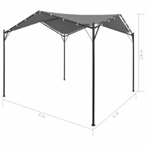 vidaXL Paviljong 4x4 m antracit - Bild 8