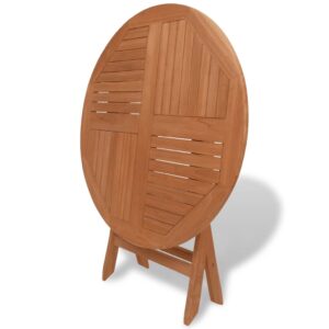 vidaXL Hopfällbart trädgårdsbord 85x76 cm massiv teak - Bild 4