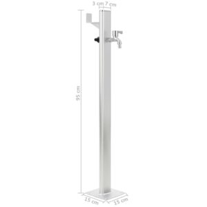 vidaXL Vattenpost för trädgården 95 cm aluminium - Bild 8