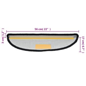 vidaXL Trappstegsmattor 15 st svart 56x17x3 cm - Bild 8