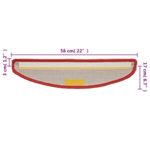 vidaXL Trappstegsmattor 15 st röd 56x17x3 cm - Bild 8