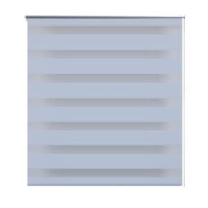 Rullgardin randig vit 120 x 230 cm transparent - Bild 2