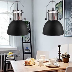 vidaXL Taklampa i metall 2 st höjdjusterbar modern svart - Bild 2