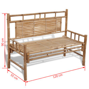 vidaXL Trädgårdsbänk 120 cm bambu - Bild 5