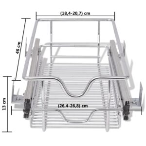 vidaXL Utdragbara trådkorgar 2 st silver 300 mm - Bild 8