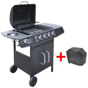 vidaXL Gasolgrill 4+1 kokzoner svart - Bild 3