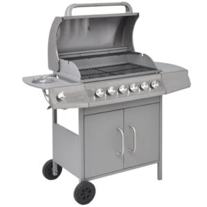 vidaXL Gasolgrill 6+1 kokzoner silver - Bild 2