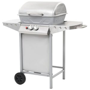 vidaXL Gasolgrill med 2 grillzoner rostfritt stål silver - Bild 2