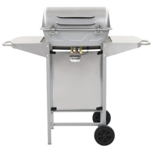 vidaXL Gasolgrill med 2 grillzoner rostfritt stål silver - Bild 4