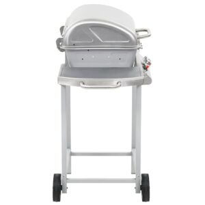 vidaXL Gasolgrill med 2 grillzoner rostfritt stål silver - Bild 5