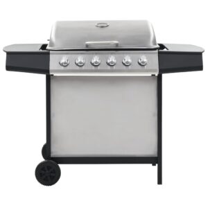 vidaXL Gasolgrill med 6 grillzoner rostfritt stål silver - Bild 2