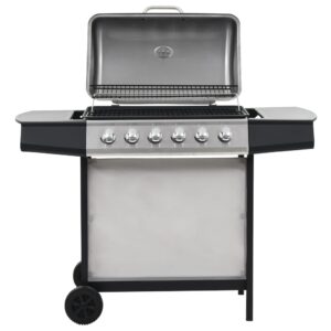 vidaXL Gasolgrill med 6 grillzoner rostfritt stål silver - Bild 3