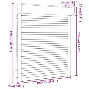 vidaXL Rulljalusi aluminium 100x120 cm antracit - Bild 6