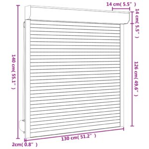 vidaXL Rulljalusi aluminium 130x140 cm antracit - Bild 6