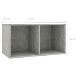 vidaXL Vinylhylla betonggrå 71x34x36 cm konstruerat trä - Bild 6