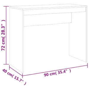 vidaXL Skrivbord sonoma-ek 90x40x72 cm konstruerat trä - Bild 8