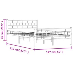 vidaXL Sängram svart stål 120x200 cm - Bild 10