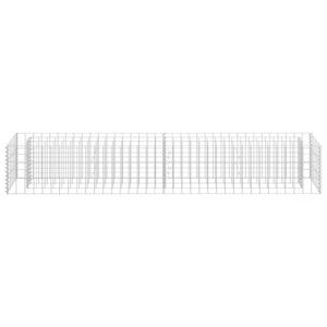 vidaXL Planteringsgabion upphöjd galvaniserat stål 180x30x30 cm - Bild 4