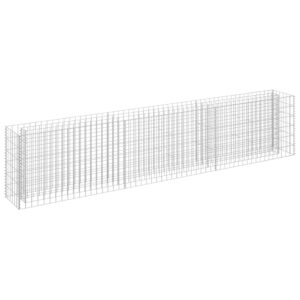 vidaXL Planteringsgabion upphöjd galvaniserat stål 270x30x60 cm - Bild 2