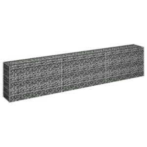 vidaXL Planteringsgabion upphöjd galvaniserat stål 270x30x60 cm - Bild 3