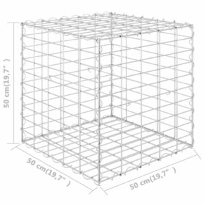 vidaXL Planteringsgabion upphöjd stål 50x50x50 cm - Bild 5