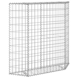 vidaXL Gabion trapets upphöjd galvaniserat stål 100x20x100 cm - Bild 5