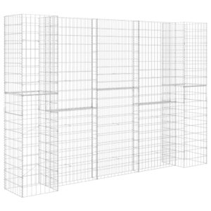 vidaXL Planteringsgabion H-formad stål 260x40x200 cm - Bild 2