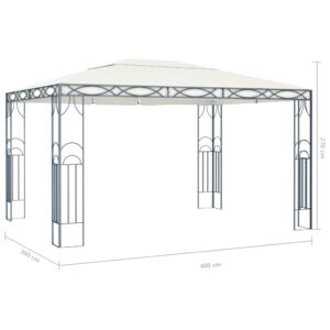 vidaXL Paviljong 400x300 cm gräddvit - Bild 5