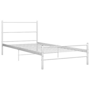 vidaXL Sängram vit metall 100x200 cm - Bild 2